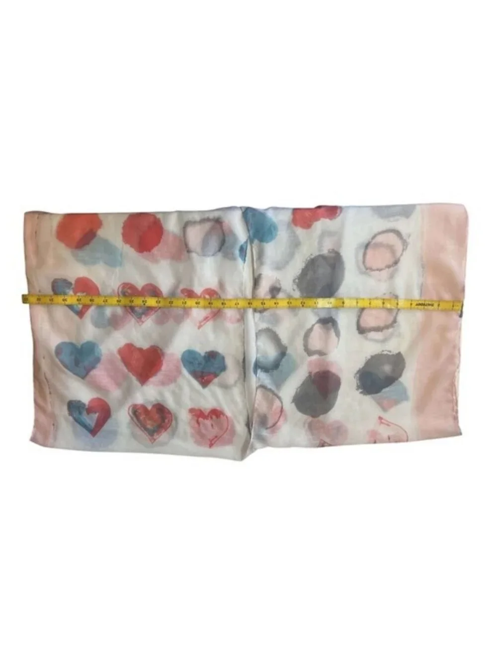 Grace Wins PS‎ Heart Polka Dot Sheer Kimono Wrap White Red Blue One Size